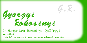 gyorgyi rokosinyi business card